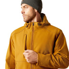 Ariat Mens Rebar Sherpa Stretch Canvas Softshell Jacket (10052430) Golden Brown