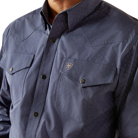Ariat Mens Relentless Pursuit L/S Snap Shirt (10053938) Navy