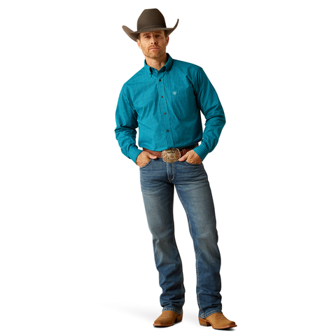 Ariat Mens Pro Series Porter L/S Shirt (10053873) Dark Teal
