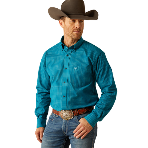 Ariat Mens Pro Series Porter L/S Shirt (10053873) Dark Teal