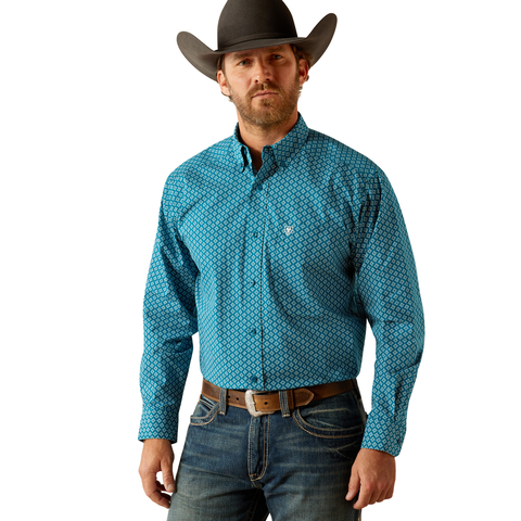 Ariat Mens Petey L/S Shirt (10053923) Dark Teal