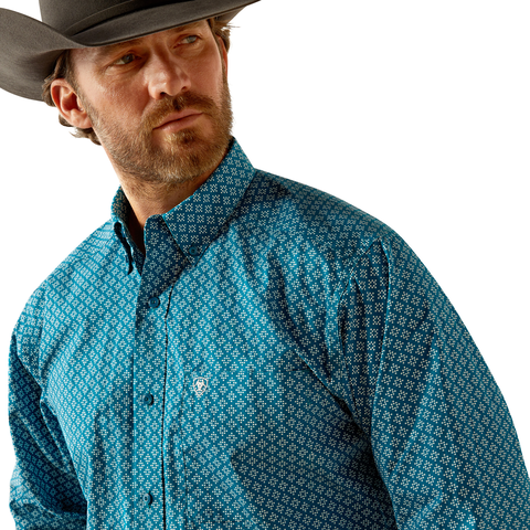 Ariat Mens Petey L/S Shirt (10053923) Dark Teal