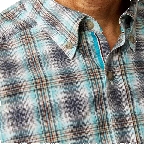 Ariat Mens Pro Series Piers Fitted L/S Shirt (10053922) Teal