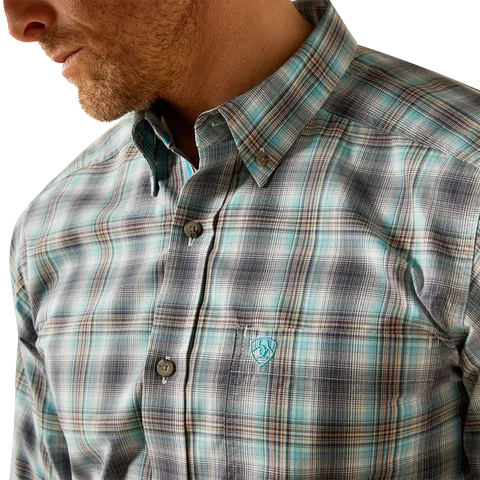 Ariat Mens Pro Series Piers Fitted L/S Shirt (10053922) Teal