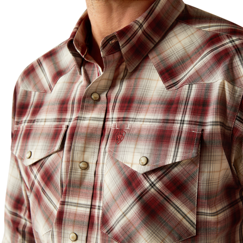 Ariat Mens Pro Series Walt L/S Snap Shirt (10053913) Red