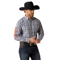 Ariat Mens Pro Series Team Orion L/S Shirt (10054059) Navy/Orange