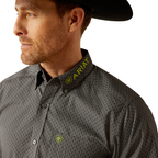 Ariat Mens Team Obi Fitted L/S Shirt (10054052) Black/Green