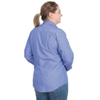 Just Country Womens Brooke Bamboo Blend Full Button L/S Work Shirt (WBLS2404) Blue/White Stripe