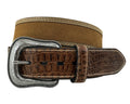 Roper Mens 1.1/2" Suede Leather Tuscan Bambino Tabs Belt (8665500T) Cognac/Tan [SD]