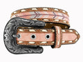 Roper Girls 1.1/4" Manmade Leather Belt (9715300) Pink/Embroidered Arrows