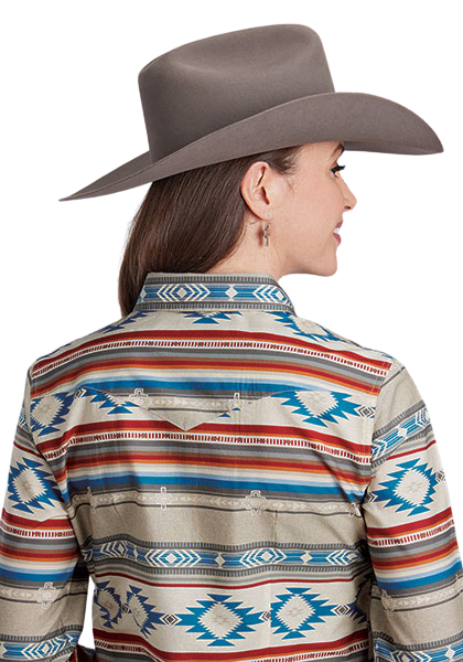 Roper Womens West Made Collection L/S Shirt (50067252) Print Brown [SD]