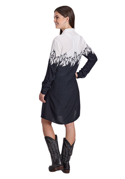 Roper Womens Five Star Collection L/S Dress (57590090) Print Black [SD]