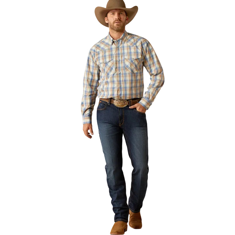 Ariat Mens Pro Series Clint L/S Snap Shirt (10054075) Khaki [SD]