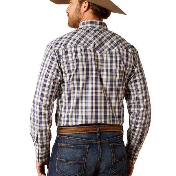 Ariat Mens Pro Series Caine L/S Snap Shirt (10054074) Navy [SD]
