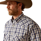 Ariat Mens Pro Series Caine L/S Snap Shirt (10054074) Navy [SD]