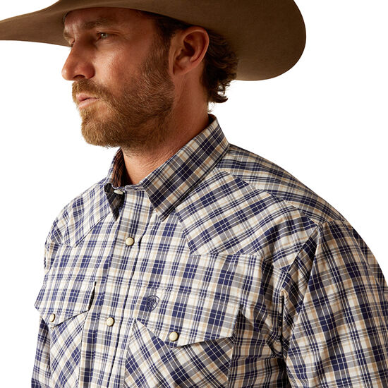 Ariat Mens Pro Series Caine L/S Snap Shirt (10054074) Navy [SD]