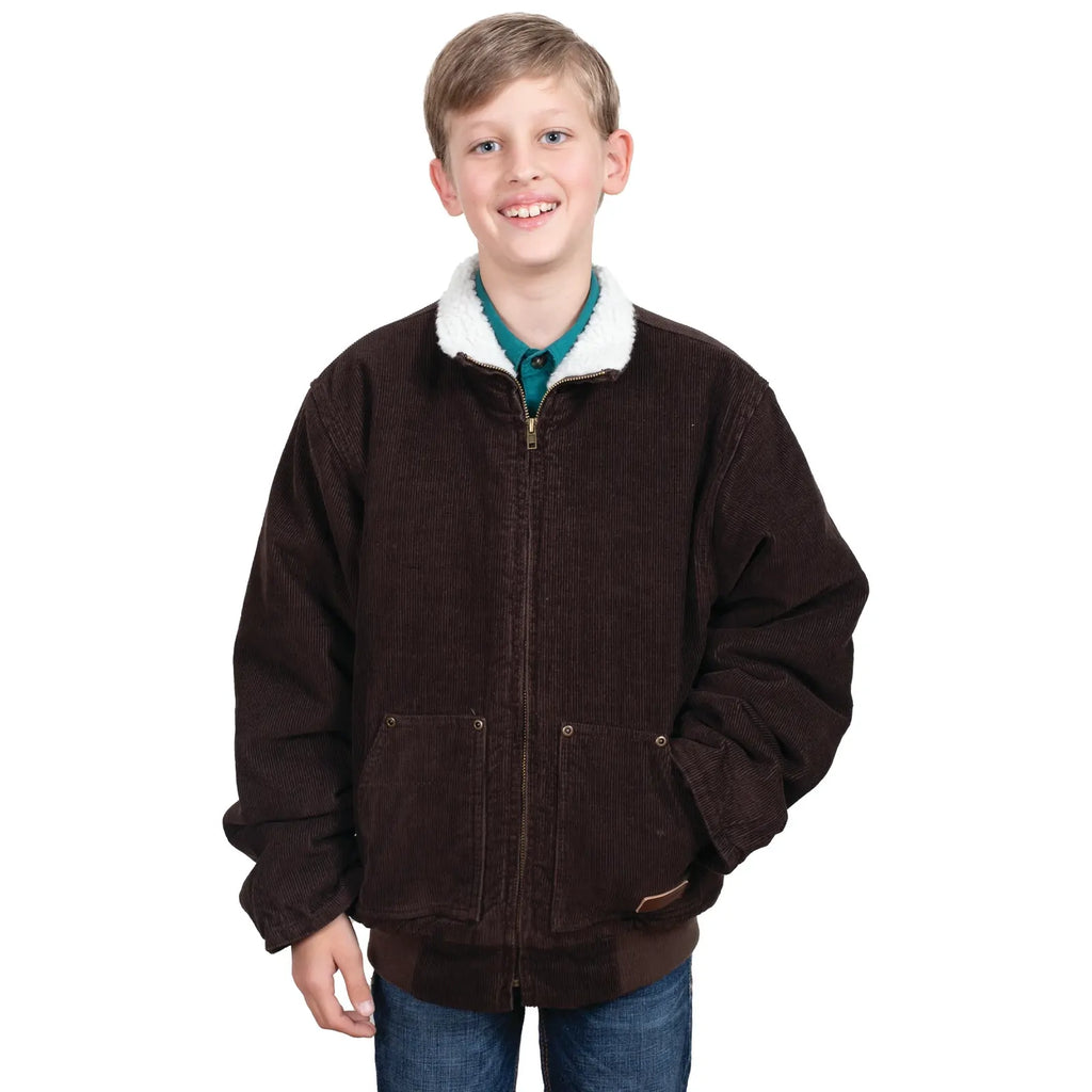 Just Country Childrens Diamantina Sherpa Corduroy Jacket (BWOJ2501) Chocolate [SD]