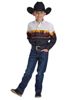 Roper Boys Vintage Collection L/S Shirt (30421219) Print Black