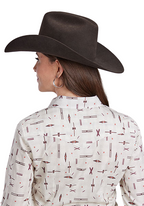 Roper Womens Vintage Collection L/S Shirt (50486202) Print Brown [SD]