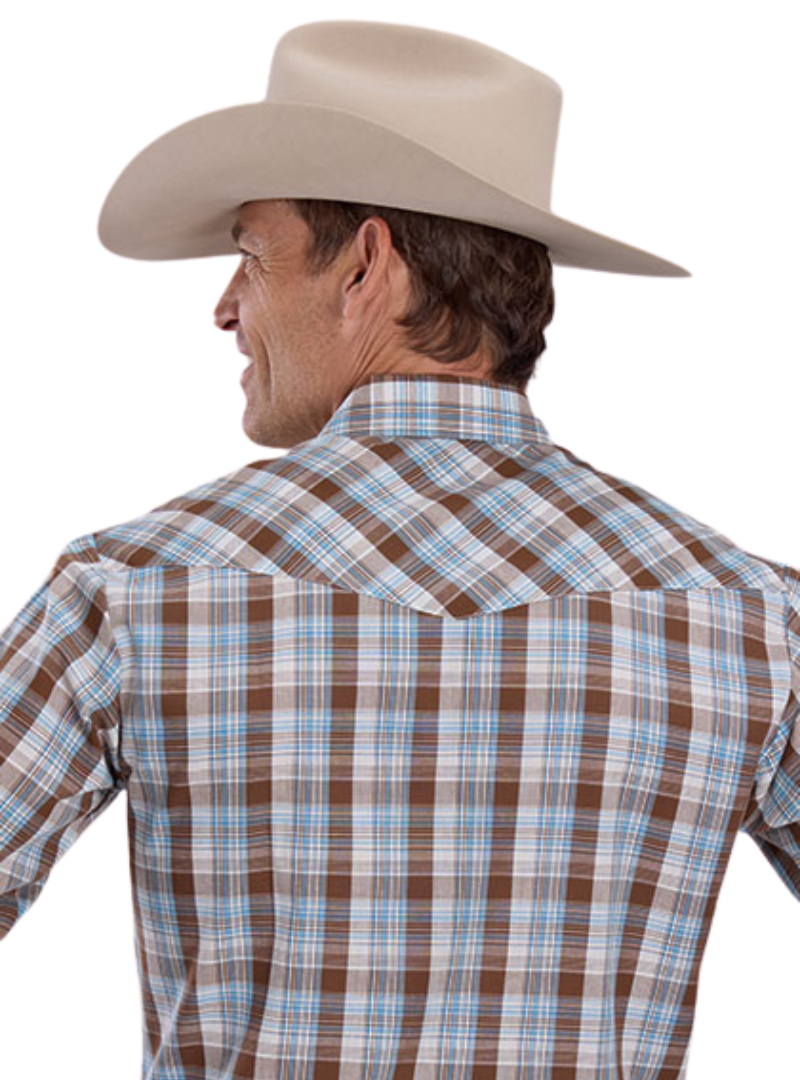 Roper Mens Karman Classics 55/45 Collection L/S Shirt (01101064) Brown [SD]