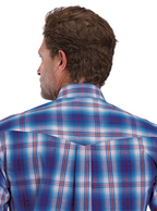 Roper Mens Amarillo Collection L/S Shirt (01378015) Plaid Blue