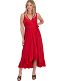 Roper Womens Studio West Collection Sleeveless Dress (57513045) Solid Red [SD]