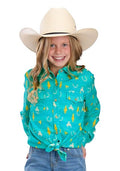 Roper Girls Five Star Collection L/S Shirt (80590072) Print Blue [SD]