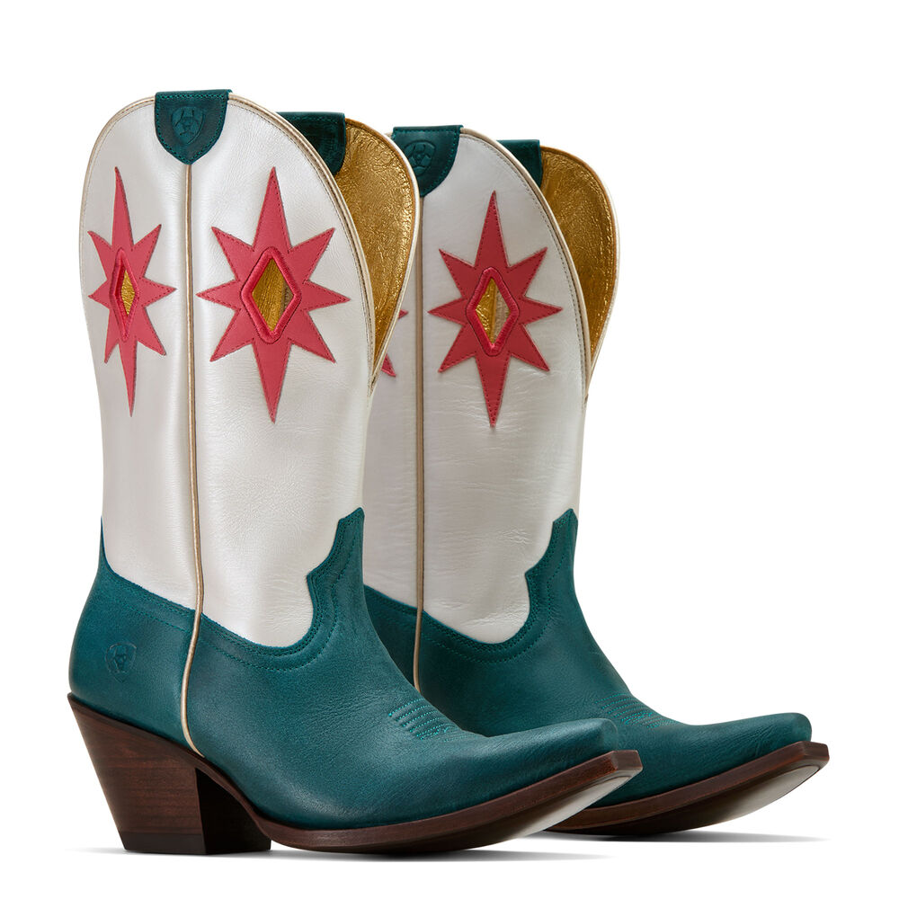 Ariat Womens Starlight Western Boots (10061313) Turquoise/Pearly White [SD]
