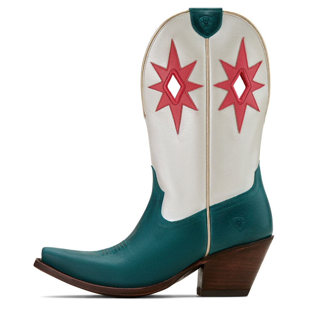 Ariat Womens Starlight Western Boots (10061313) Turquoise/Pearly White [SD]