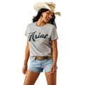 Ariat Womens Old School Script S/S Tee (10055165) Grey Heather