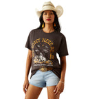 Ariat Womens No Roads S/S Tee (10055163) Vintage Black