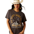 Ariat Womens No Roads S/S Tee (10055163) Vintage Black