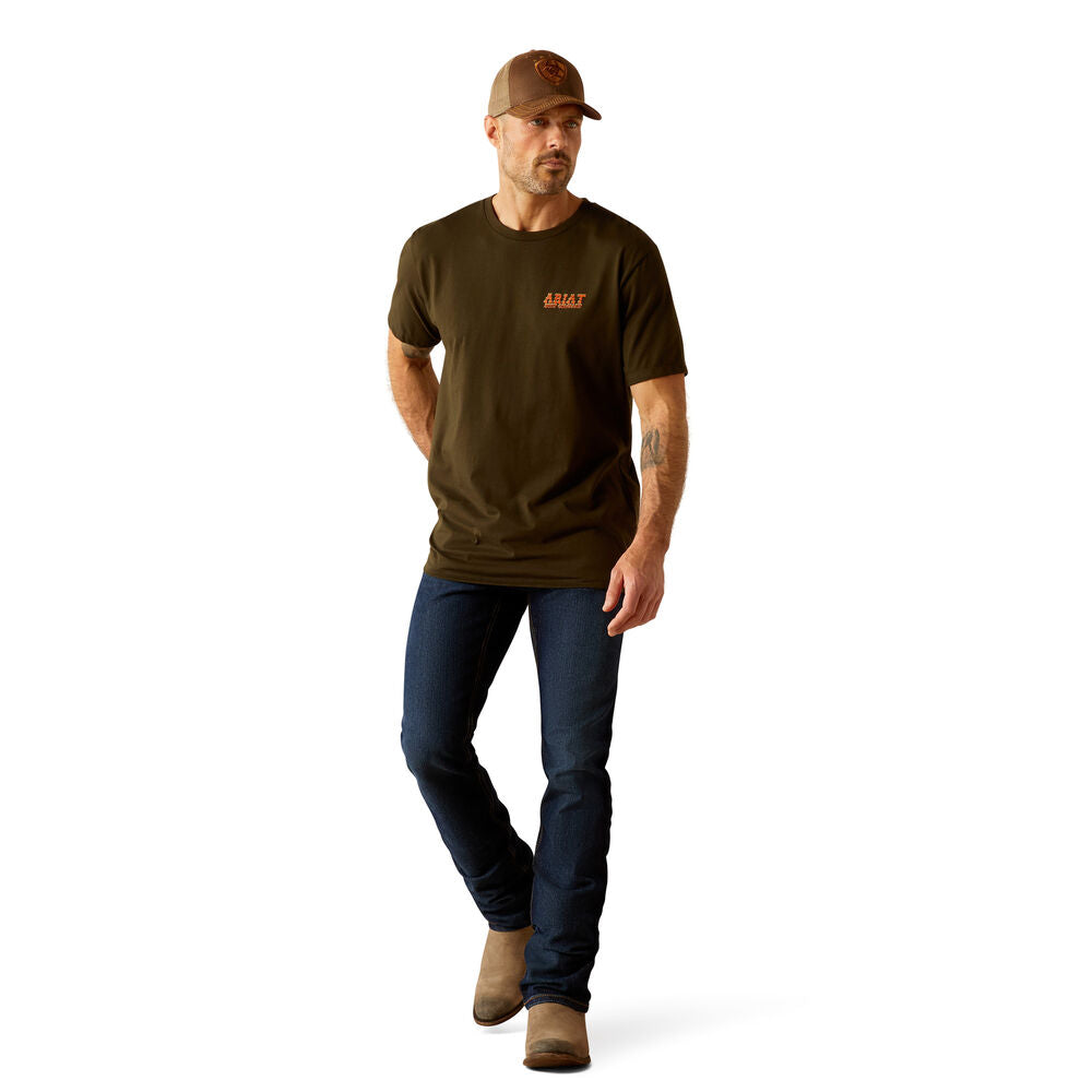 Ariat Mens Armadillo On A Half Shell S/S Tee (10054843) Dark Olive