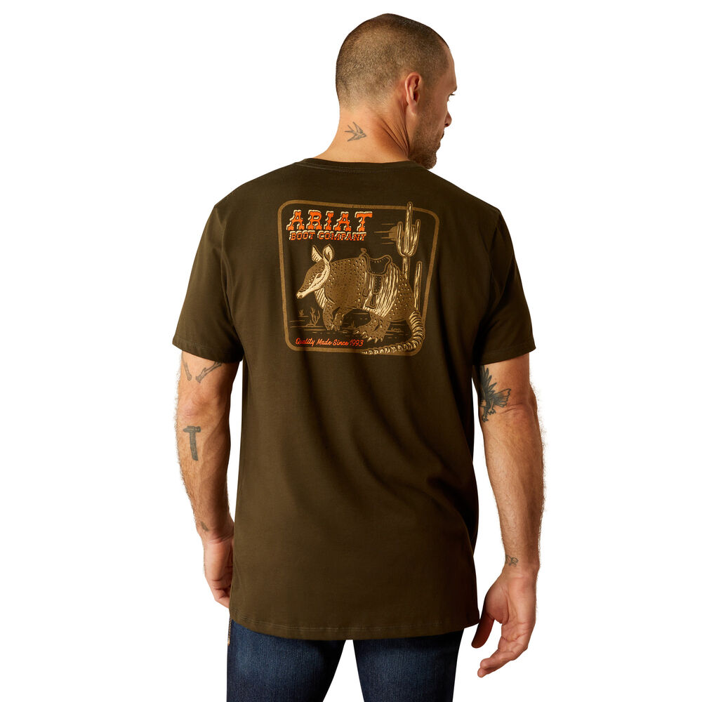 Ariat Mens Armadillo On A Half Shell S/S Tee (10054843) Dark Olive