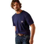 Ariat Mens Southwest Pocket S/S Tee (10054844) Classic Blue