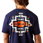 Ariat Mens Southwest Pocket S/S Tee (10054844) Classic Blue