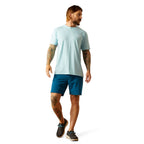 Ariat Mens Southwest Simple S/S Tee (10054831) Blue Heather
