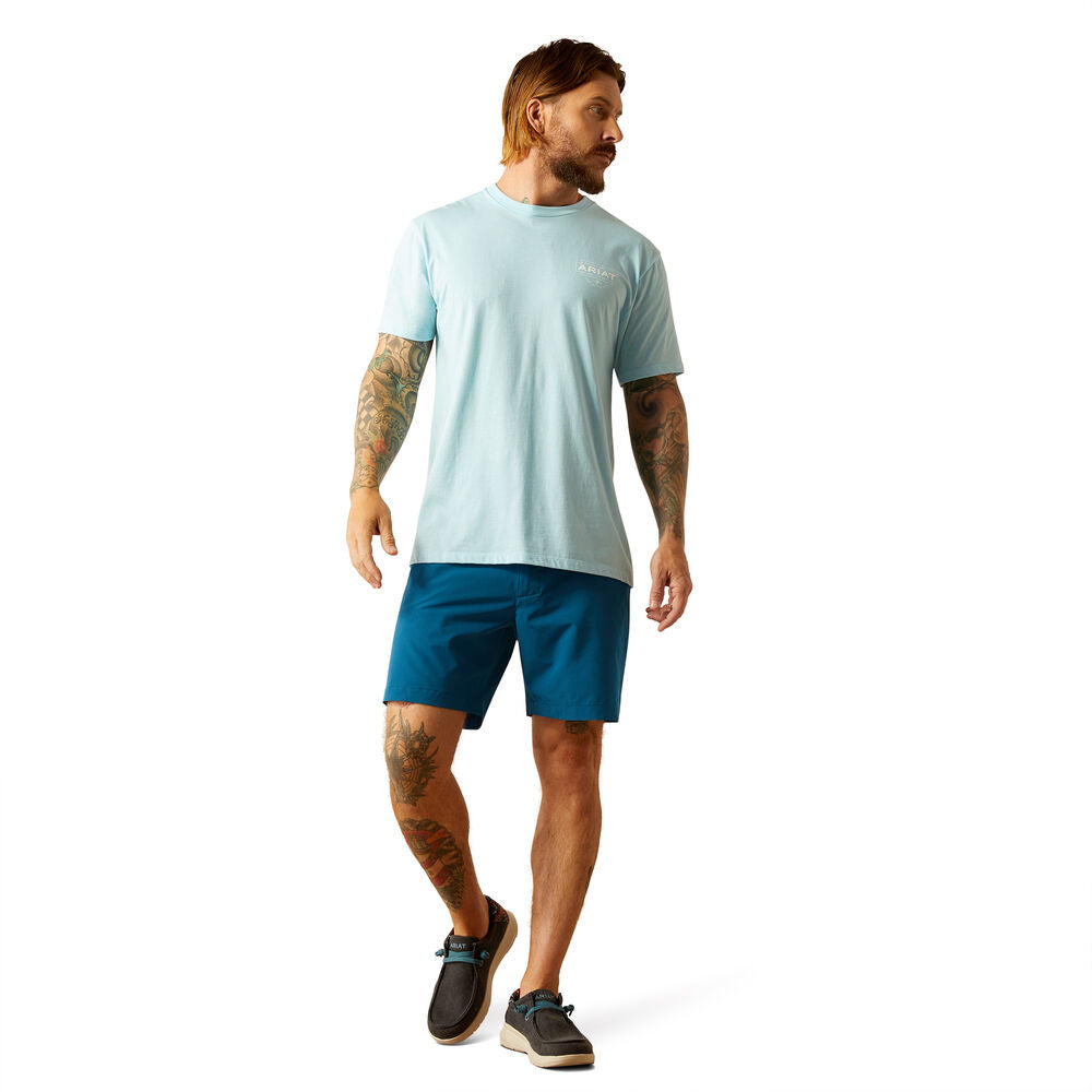 Ariat Mens Southwest Simple S/S Tee (10054831) Blue Heather