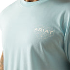 Ariat Mens Southwest Simple S/S Tee (10054831) Blue Heather