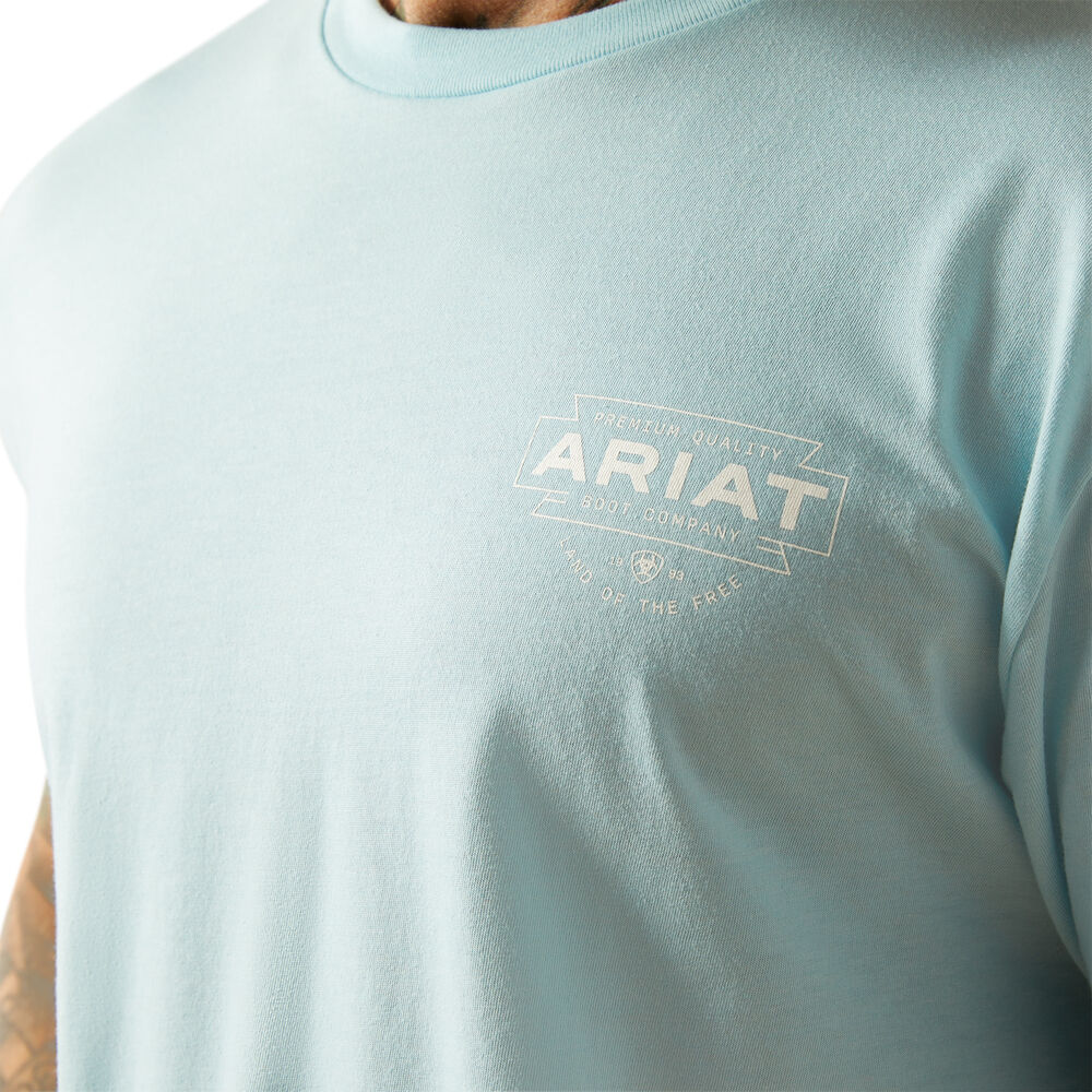Ariat Mens Southwest Simple S/S Tee (10054831) Blue Heather