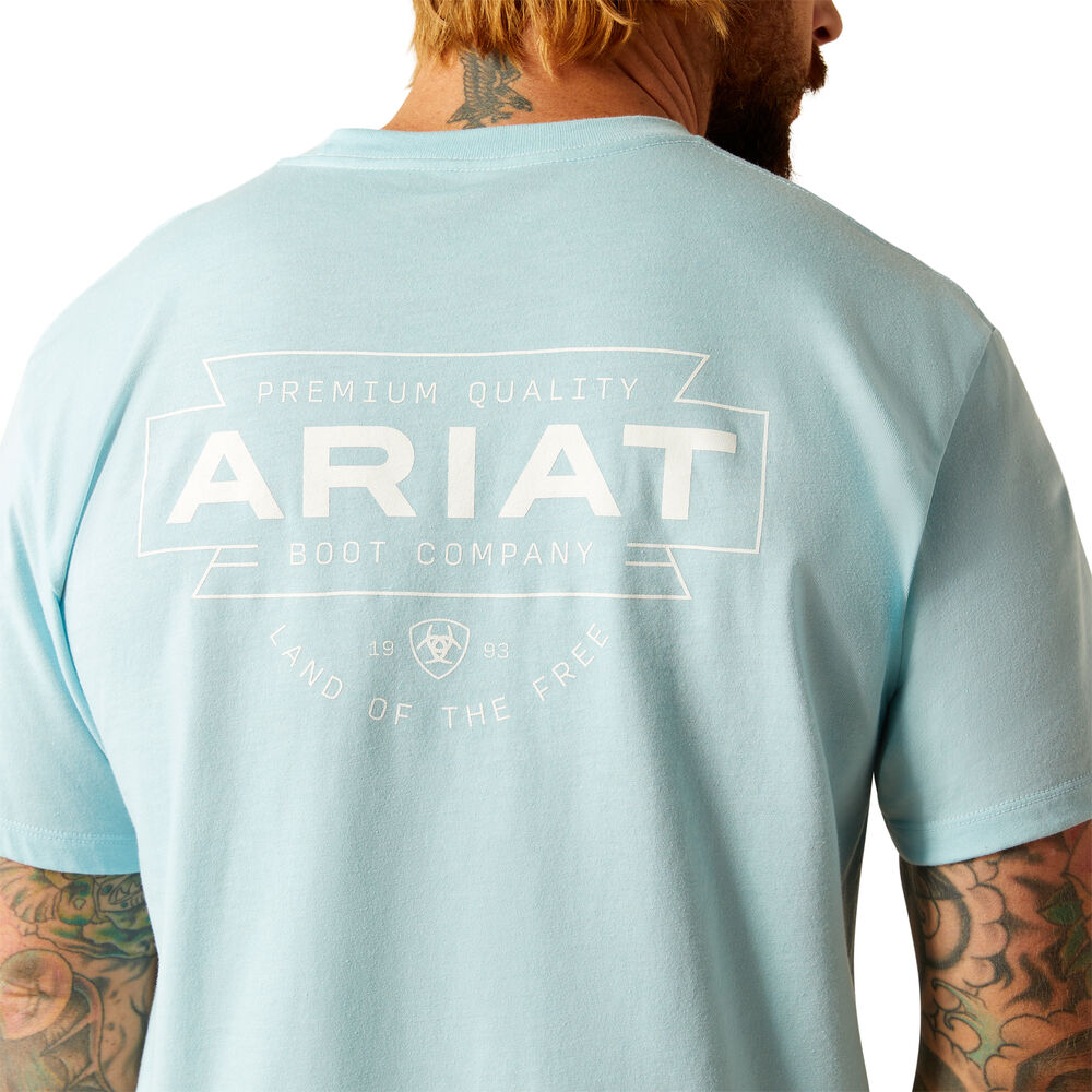 Ariat Mens Southwest Simple S/S Tee (10054831) Blue Heather