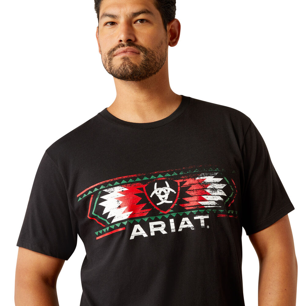 Ariat Mens Sw Mexico S/S Tee (10055156) Black