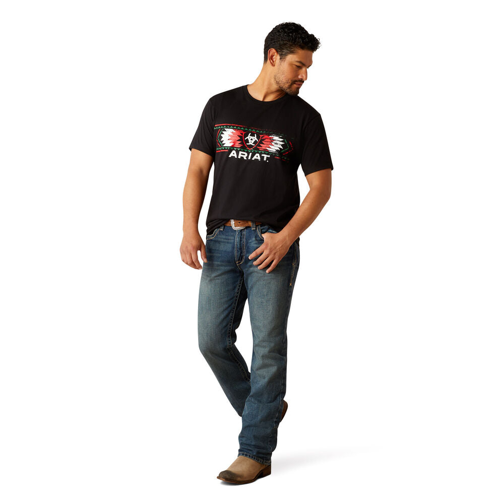 Ariat Mens Sw Mexico S/S Tee (10055156) Black