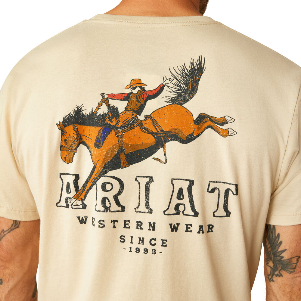 Ariat Mens Bronc Ridin Heritage S/S Tee (10054835) Natural