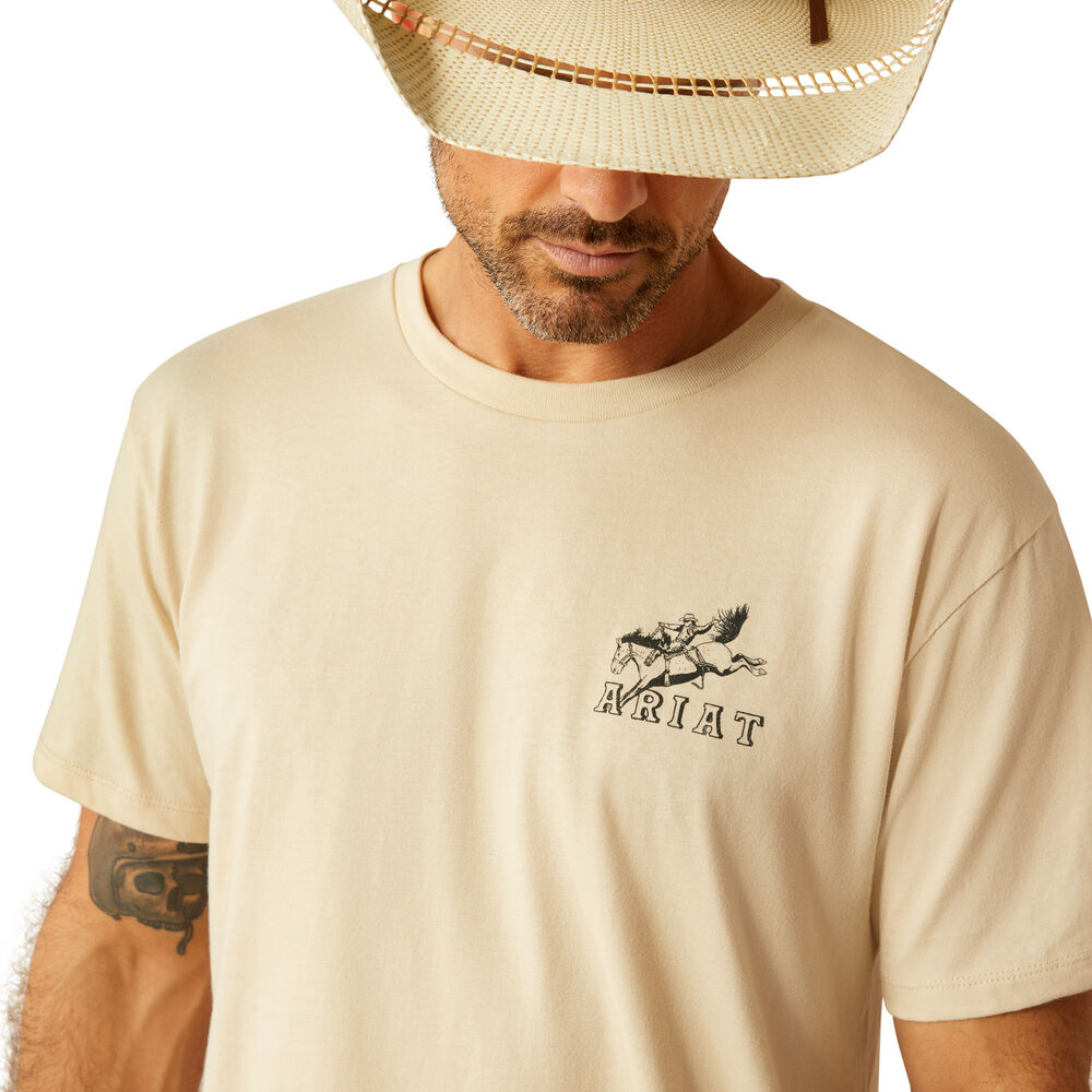 Ariat Mens Bronc Ridin Heritage S/S Tee (10054835) Natural