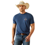 Ariat Mens Diamond Valley S/S Tee (10054769) Space Blue