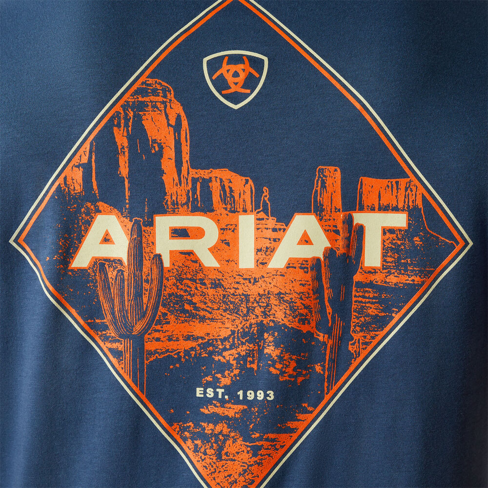 Ariat Mens Diamond Valley S/S Tee (10054769) Space Blue