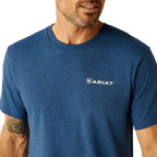 Ariat Mens Line Frame Hex S/S Tee (10054773) Denim Black Heather