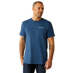 Ariat Mens Line Frame Hex S/S Tee (10054773) Denim Black Heather