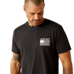 Ariat Mens Rwb S/S Tee (10054771) Charcoal Heather